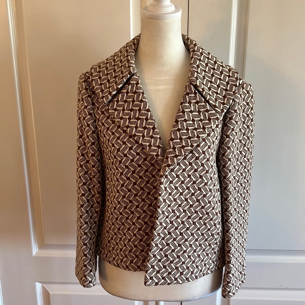 DANA BUCHMAN CHEVRON PRINT BLAZER JACKET